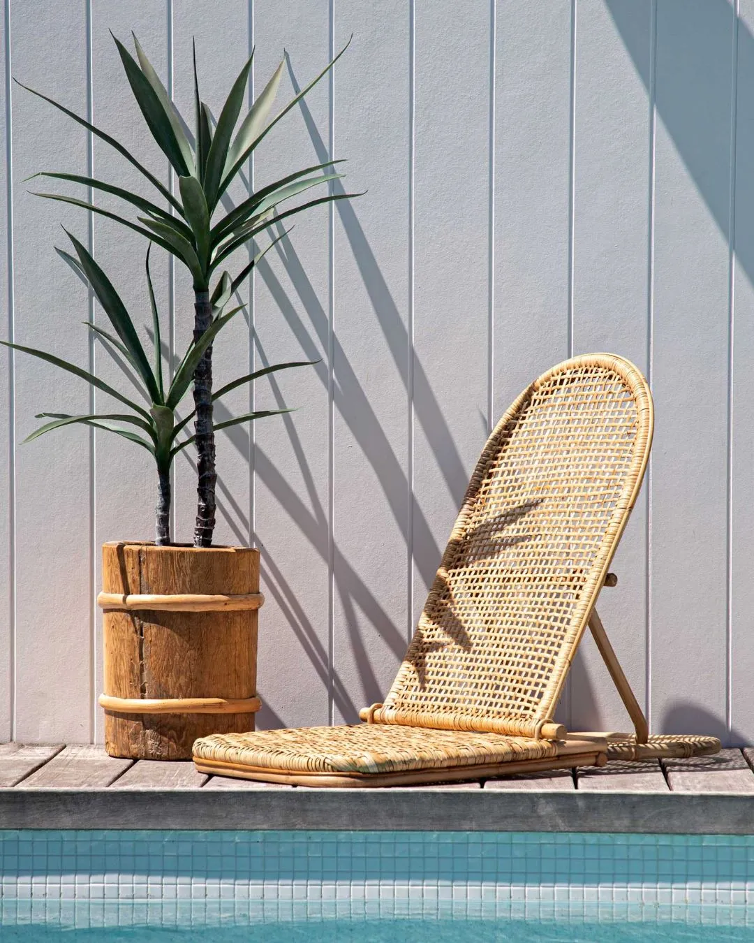 Palm Beach Portable Rattan Beach Chair