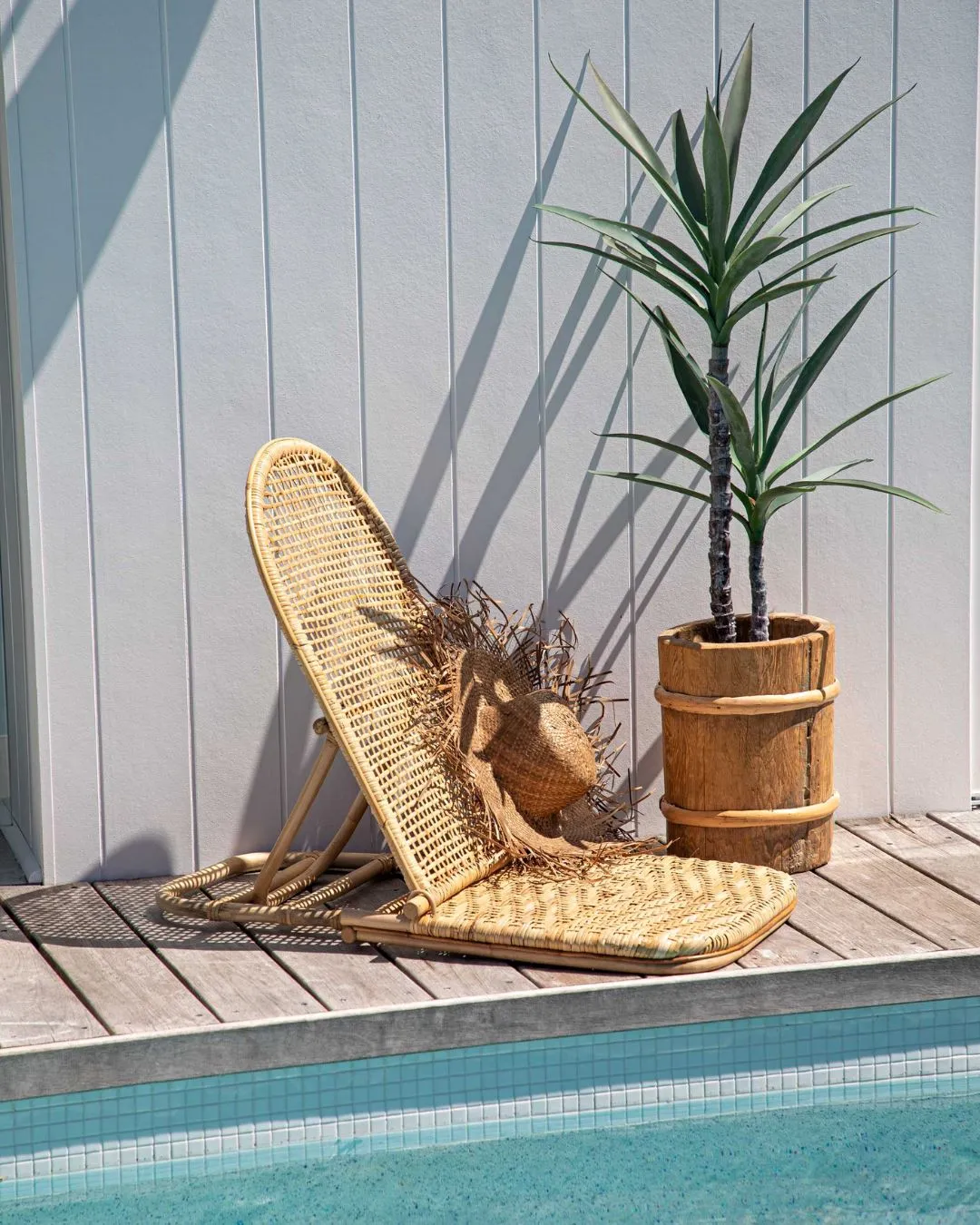 Palm Beach Portable Rattan Beach Chair