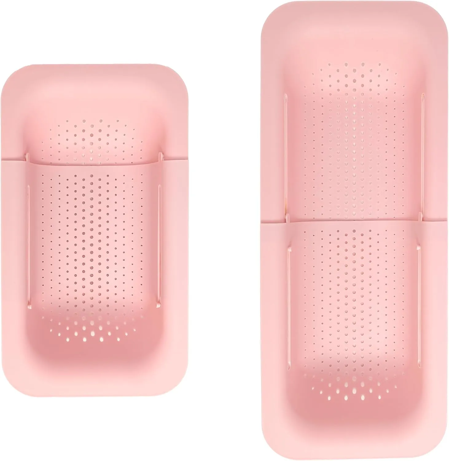 Paris Hilton Over the Sink Expandable Colander, Extendable Strainer, Adjustable from 14.5 inches to 19.5 inches, Fits most kitchen sinks, Made without BPA, Pink