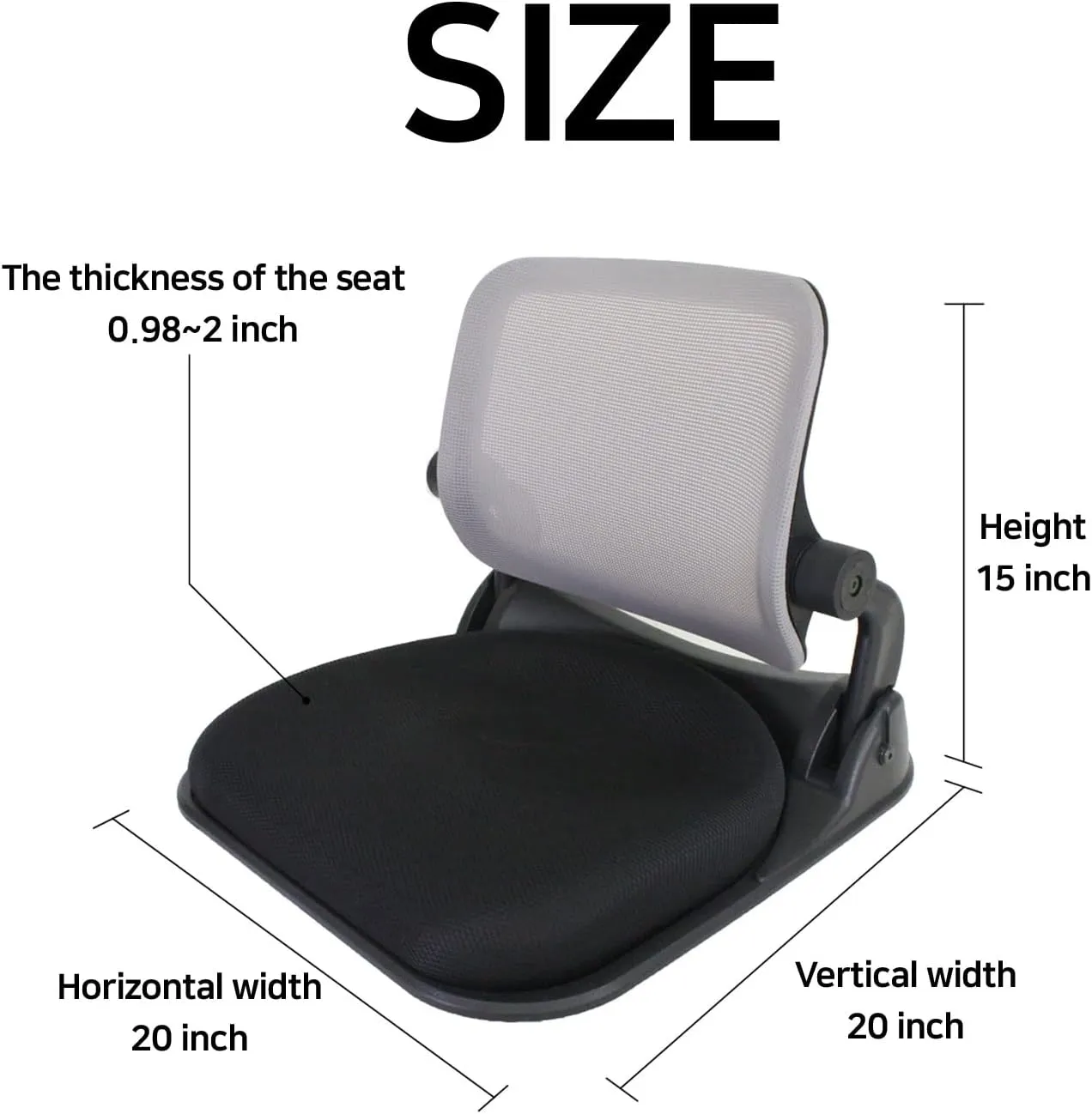 Patented Floor Chair with Back Support - Foldable Orthopedic Floor Chair for Adults/Children - Japanese Legless Seat for Meditation, TV, Pelvic Adjustment - Recliner with Back Support (Wine)
