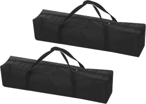 PATIKIL 25 Inch Mini Camp Chair Replacement Bag, 2 Pack Nylon Foldable Tripod Carrying Bag Large Zippered Bag with Shoulder Strap for Camping Travel, Black