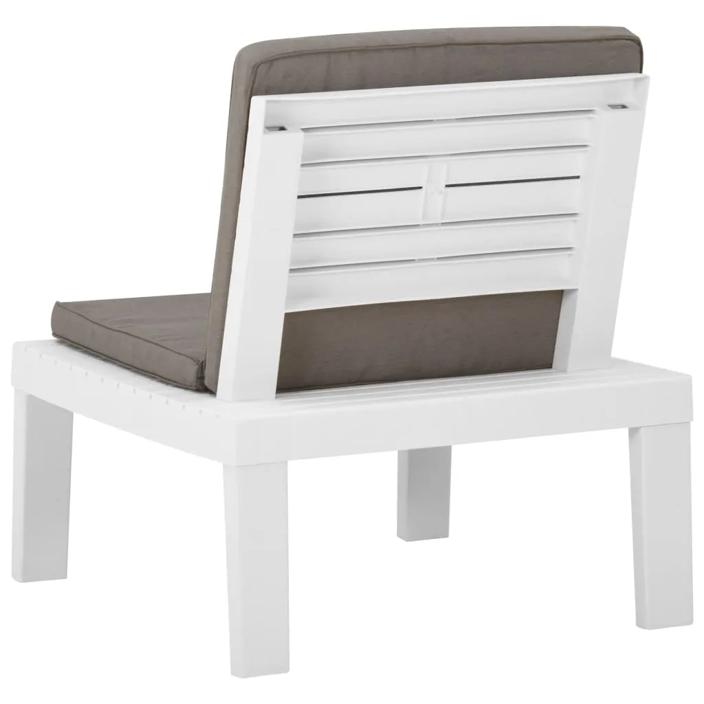 Patio Lounge Chair Outdoor Seating Lawn Chair with Cushion Plastic