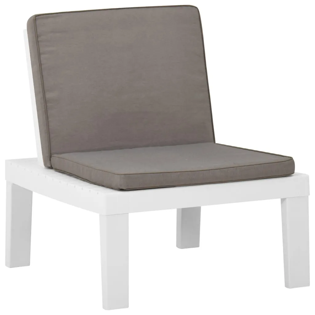 Patio Lounge Chair Outdoor Seating Lawn Chair with Cushion Plastic