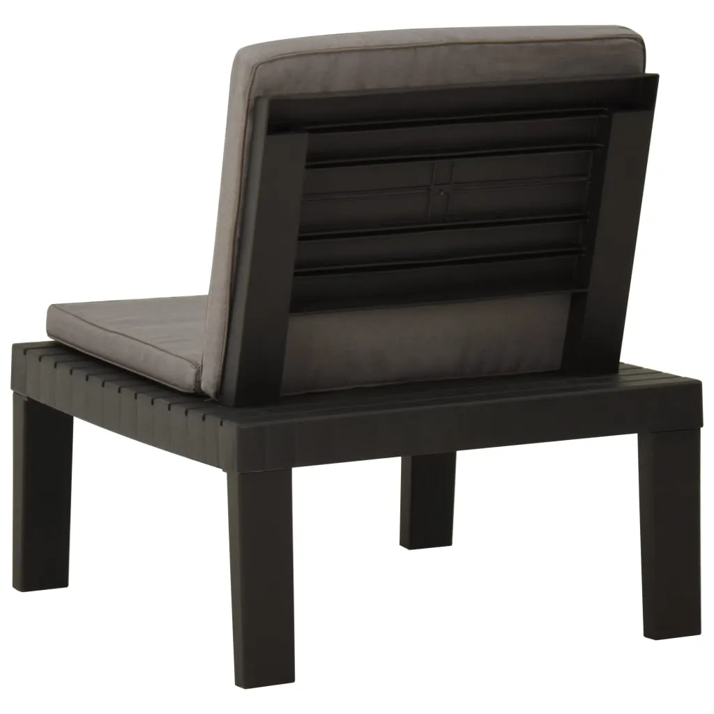 Patio Lounge Chair Outdoor Seating Lawn Chair with Cushion Plastic
