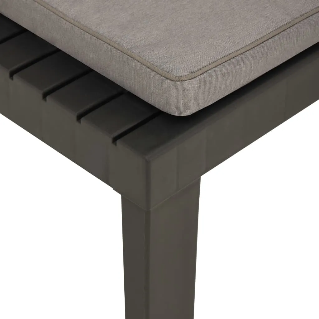 Patio Lounge Chair Outdoor Seating Lawn Chair with Cushion Plastic