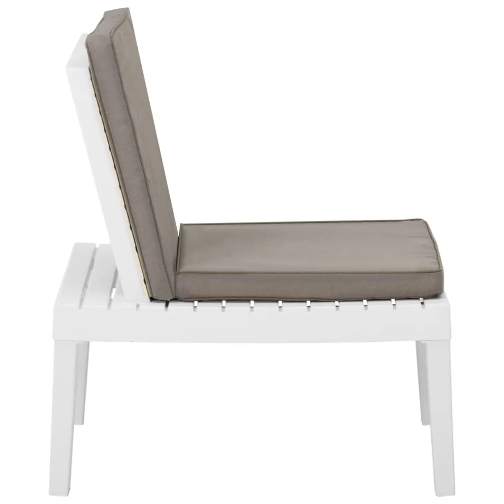 Patio Lounge Chair Outdoor Seating Lawn Chair with Cushion Plastic