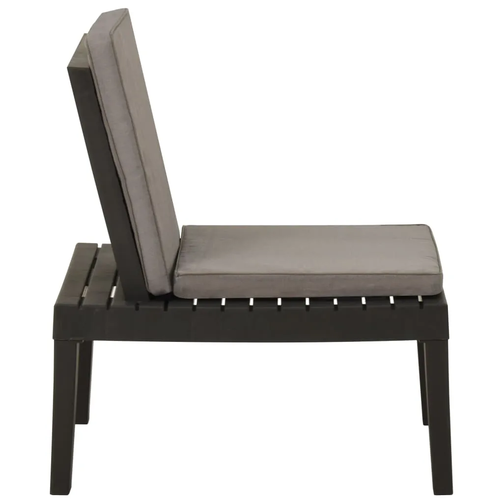 Patio Lounge Chair Outdoor Seating Lawn Chair with Cushion Plastic