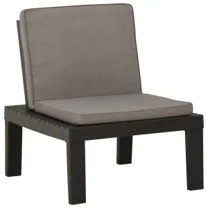 Patio Lounge Chair Outdoor Seating Lawn Chair with Cushion Plastic