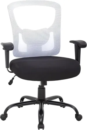 PayLessHere Ergonomic Desk Chair Office Chair Computer Chair 500lbs with Lumbar Support Wide Seat Adjust Arms Rolling Swivel High Back Task Executive Big and Tall Office Chair for Home Office，White