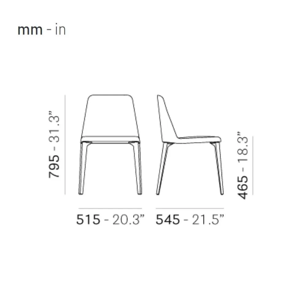 Pedrali Laja 880 padded design chair in fabric