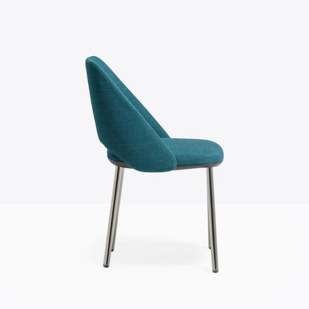 Pedrali Vic Metal 657 padded chair in fabric