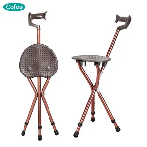 People Professional service Chair Walker Seat Old Cane With Walkers Premium for less Walking Stick Elderly Elderly Stick For Aluminum Folding Walking Cofoe