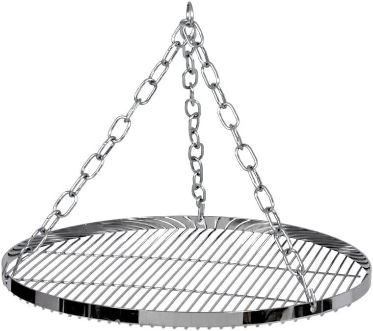 Petromax Hanging Grill Grate for Cooking Tripod, Outdoor Campfire Barbeque Cook Stand, Steel, 19.7 inch Diameter