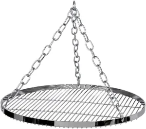 Petromax Hanging Grill Grate for Cooking Tripod, Outdoor Campfire Barbeque Cook Stand, Steel, 19.7 inch Diameter