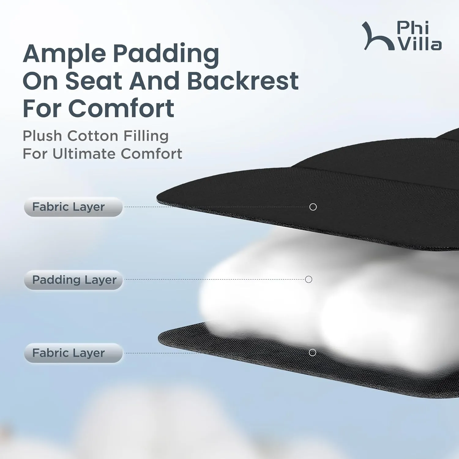 PHI VILLA XXL Oversized Padded Zero Gravity Chair, Foldable Patio Recliner, 30" Wide Seat Anti Gravity Lounger with Cup Holder, Set of 2, Support 400 LBS (Navy Blue)