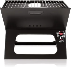 PICNIC TIME NCAA NC State Wolfpack X-Grill Portable Grill - Camping Grill - Small Charcoal Grill for Tailgating