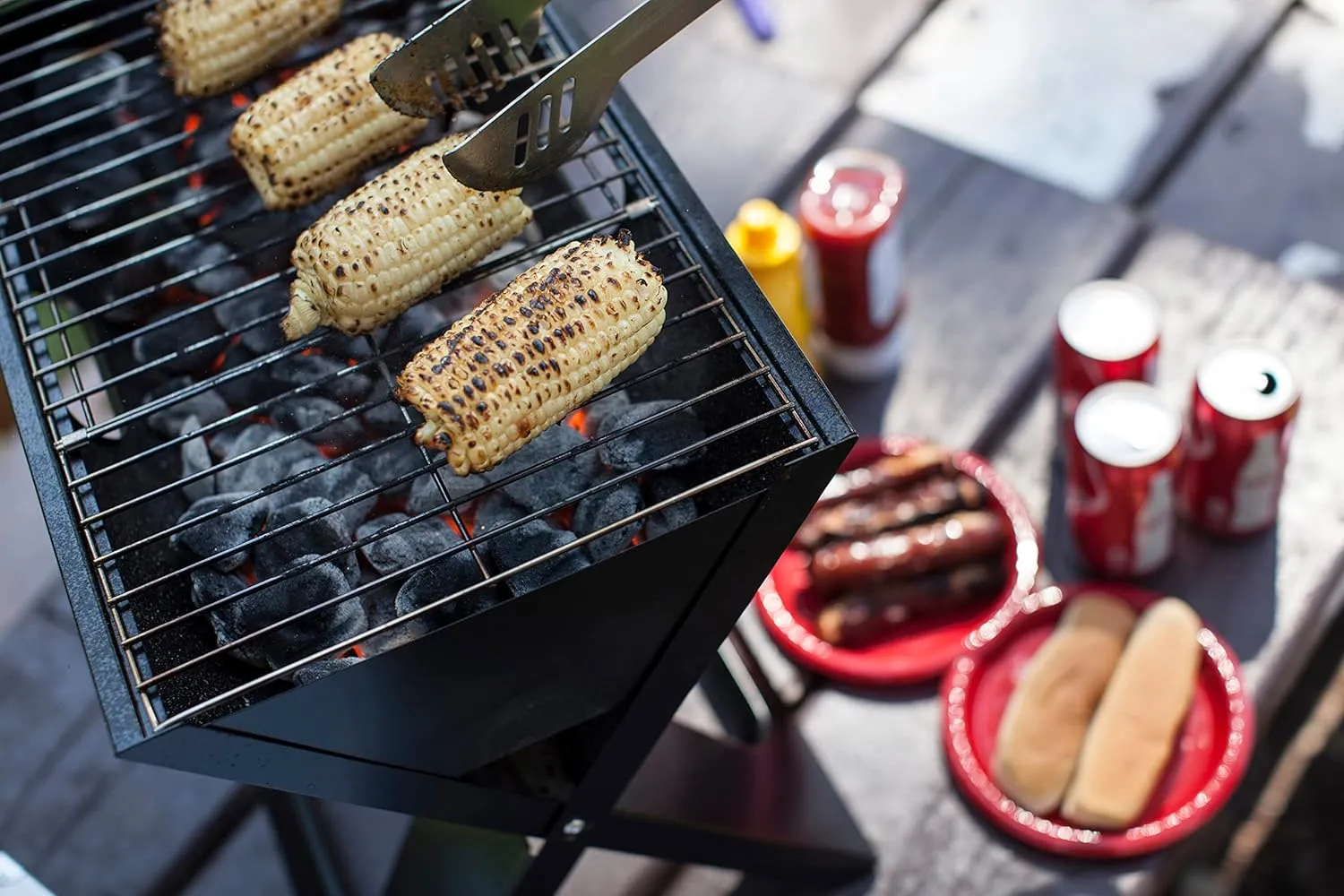 PICNIC TIME NCAA Oklahoma Sooners X-Grill Portable Grill, Camping Grill, Small Charcoal Grill for Tailgating, (Black)