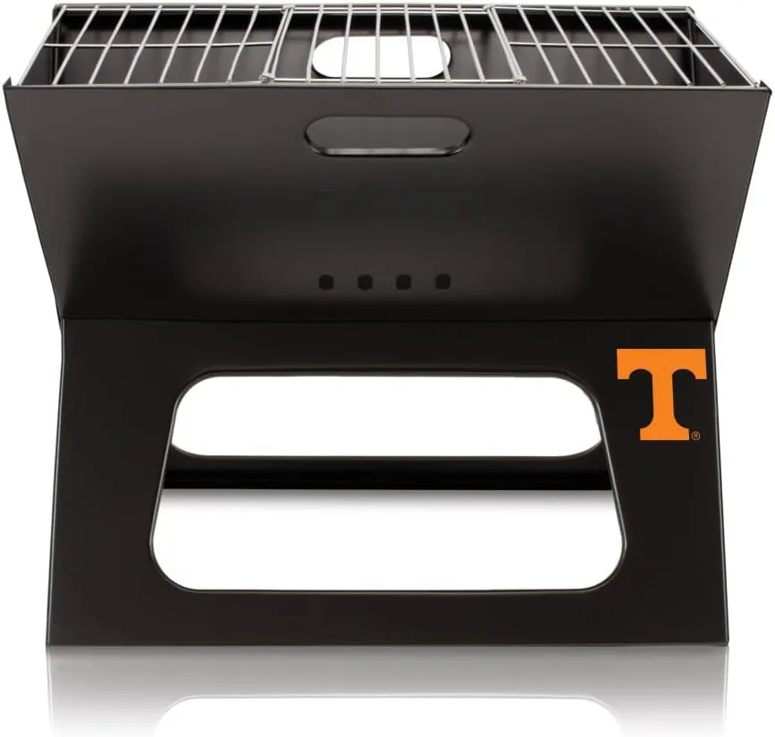 PICNIC TIME NCAA Tennessee Volunteers X-Grill Portable Grill - Camping Grill - Small Charcoal Grill for Tailgating