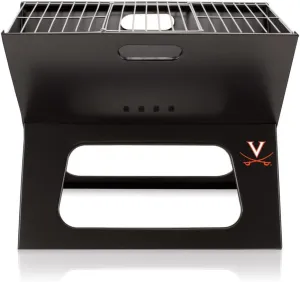 PICNIC TIME NCAA Virginia Cavaliers X-Grill Portable Grill - Camping Grill - Small Charcoal Grill for Tailgating