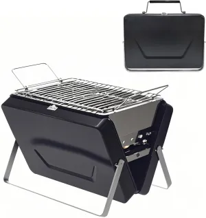 PMS Portable Camping Charcoal Grill, Folding Stainless Steel Stove for Outdoor Cooking BBQ Camping Hiking Picnic Backpacking