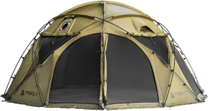 POMOLY Dome Tent Camping Hot Tent, Sphere X8 Freestanding Tent Wood Stove Tent for 6-8 Person Hiking, Hunting (with a Ground Sheet)