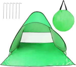 Pop Up Beach Tent Sun Shade Shelter Anti-UV Automatic Waterproof Tent Canopy for 2/3 Man w/Net Window Storage Bag for Outdoor Beach Camping Fishing Park Lake