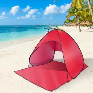 Pop Up Beach Tent Sun Shade Shelter Anti-UV Automatic Waterproof Tent Canopy for 2/3 Man w/Net Window Storage Bag for Outdoor Beach Camping Fishing Park Lake