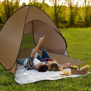 Pop Up Beach Tent Sun Shade Shelter Anti-UV Automatic Waterproof Tent Canopy for 2/3 Man w/Net Window Storage Bag for Outdoor Beach Camping Fishing Park Lake