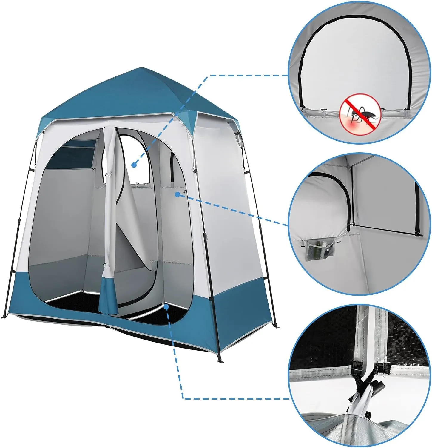 Pop Up Shower Tent Portable Outdoor Toilet Dressing Fitting Room Privacy Shelter Tent for Fishing shelter，Changing Clothes，Outdoor Shower