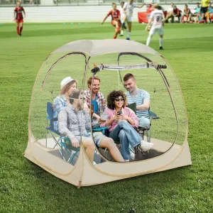 Pop Up Sports Tent with Removable Waterproof Floor for Warm Dry Space Outdoor Clear Shelter for Watching Sports, Fishing, Relaxing and Camping