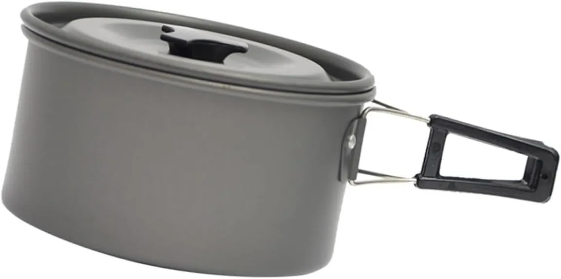 POPETPOP 1set Camping Cooking Pot Non-stick Outdoor Cookware Foldable Design for Easy Storage for Camping Backpacking Picnics and Outdoor Cooking Activities