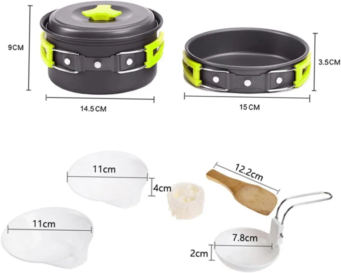 POPETPOP Outdoor Camping Pot Camping Gadgets Camping Pan Camping Kettle Camp Cookware Camping Cookware Kit
