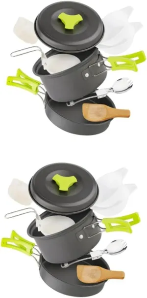 POPETPOP Outdoor Camping Pot Camping Gadgets Camping Pan Camping Kettle Camp Cookware Camping Cookware Kit
