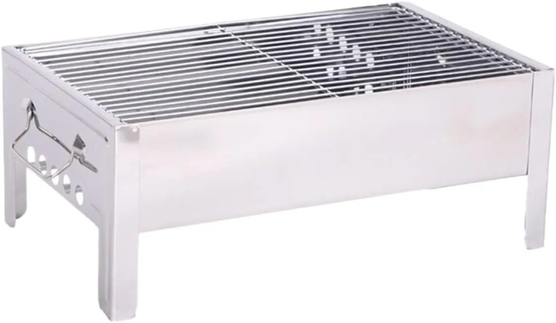 Portable BBQ Grill, Foldable Charcoal Barbecue for Outdoor Camping, Hiking, Picnics, Backyard, and Beach Cooking