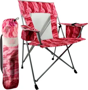 Portable Beach Chair for Adults - Kijaro Journey Print Beach Folding Chair, Steel Frame Foldable Beach Chair, High Beach Chair with Cooler Pocket, Outdoor Folding Chair