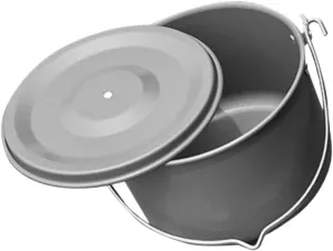 Portable Camping Pot People Lightweight Aluminum Cookware with Lid for Hiking Picnics and Outdoor Cooking Durable Design for Even Heat Distribution