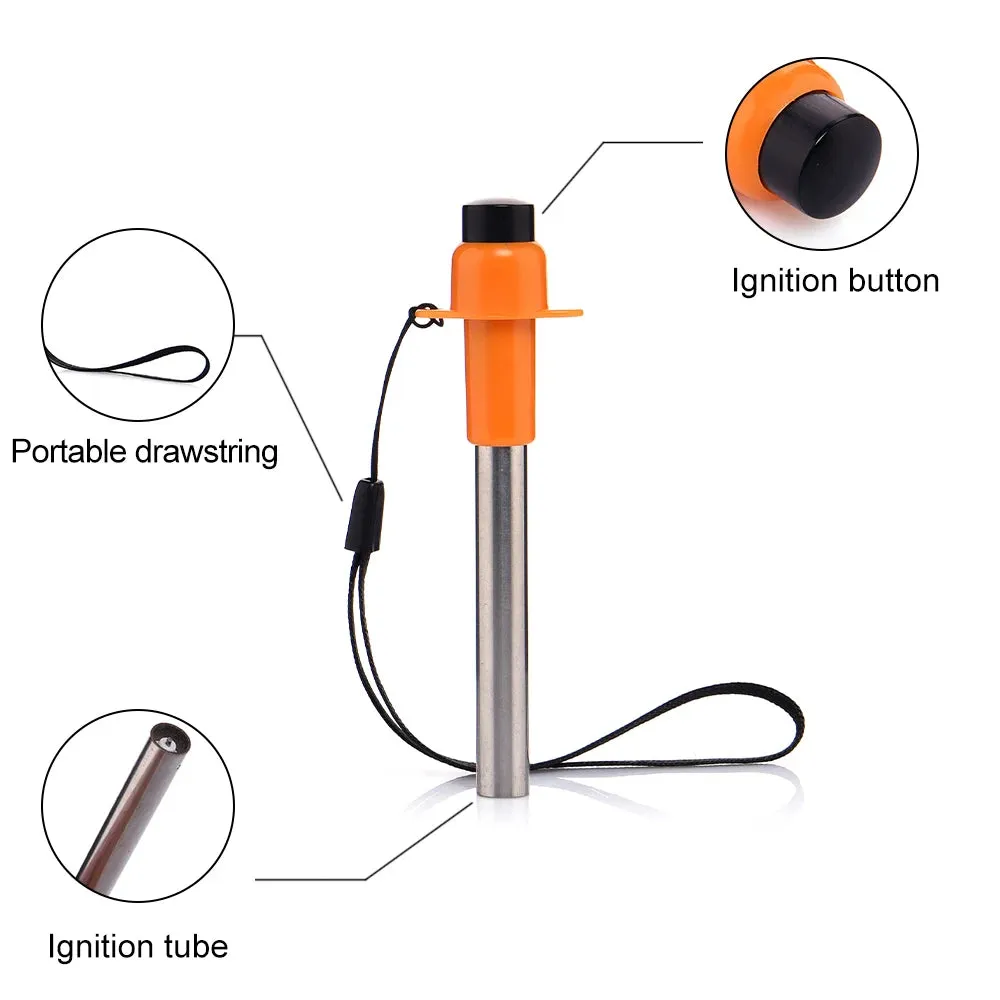 Portable Camping Stove Pulse Ignition Device - Stainless Steel Gas Burner Lighter