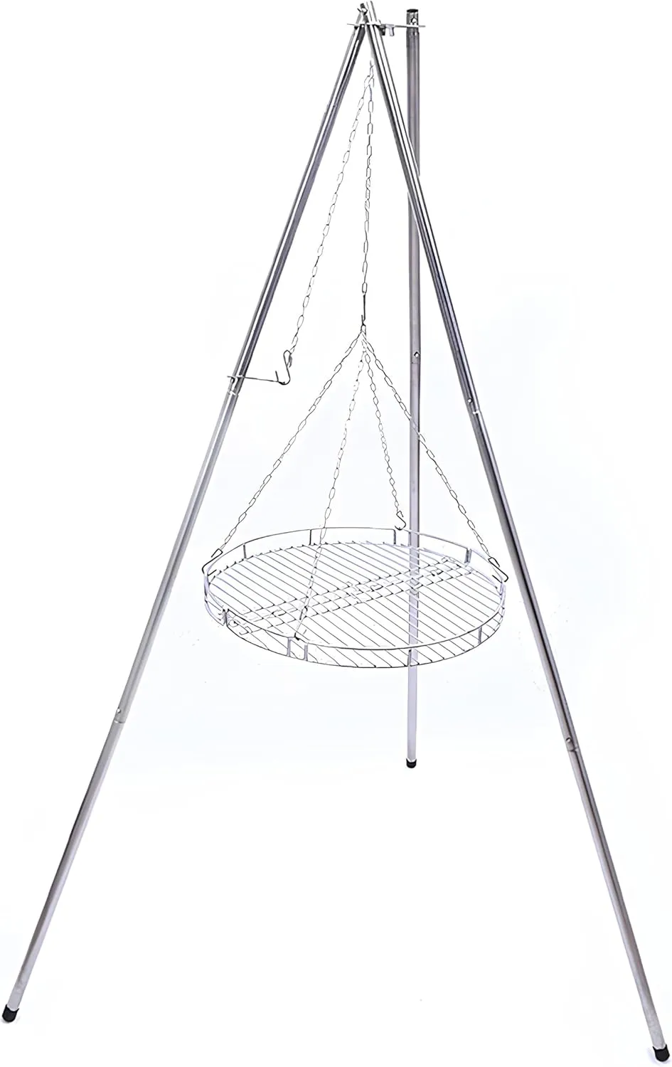 Portable Camping Tripod Campfire Cooking Dutch Oven Tripod Adjustable Tripod Cooker Campfire Grill Stand Tripod Set Cooking Lantern Hanging Pot Holder 37" x 57"