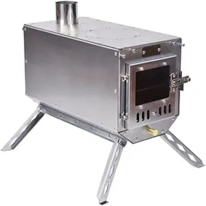 Portable Camping Wood Burning Stove,Wood Stove for Tent,Stainless Steel, Foldable Storadesign,with 6 Chimney Cartridges
