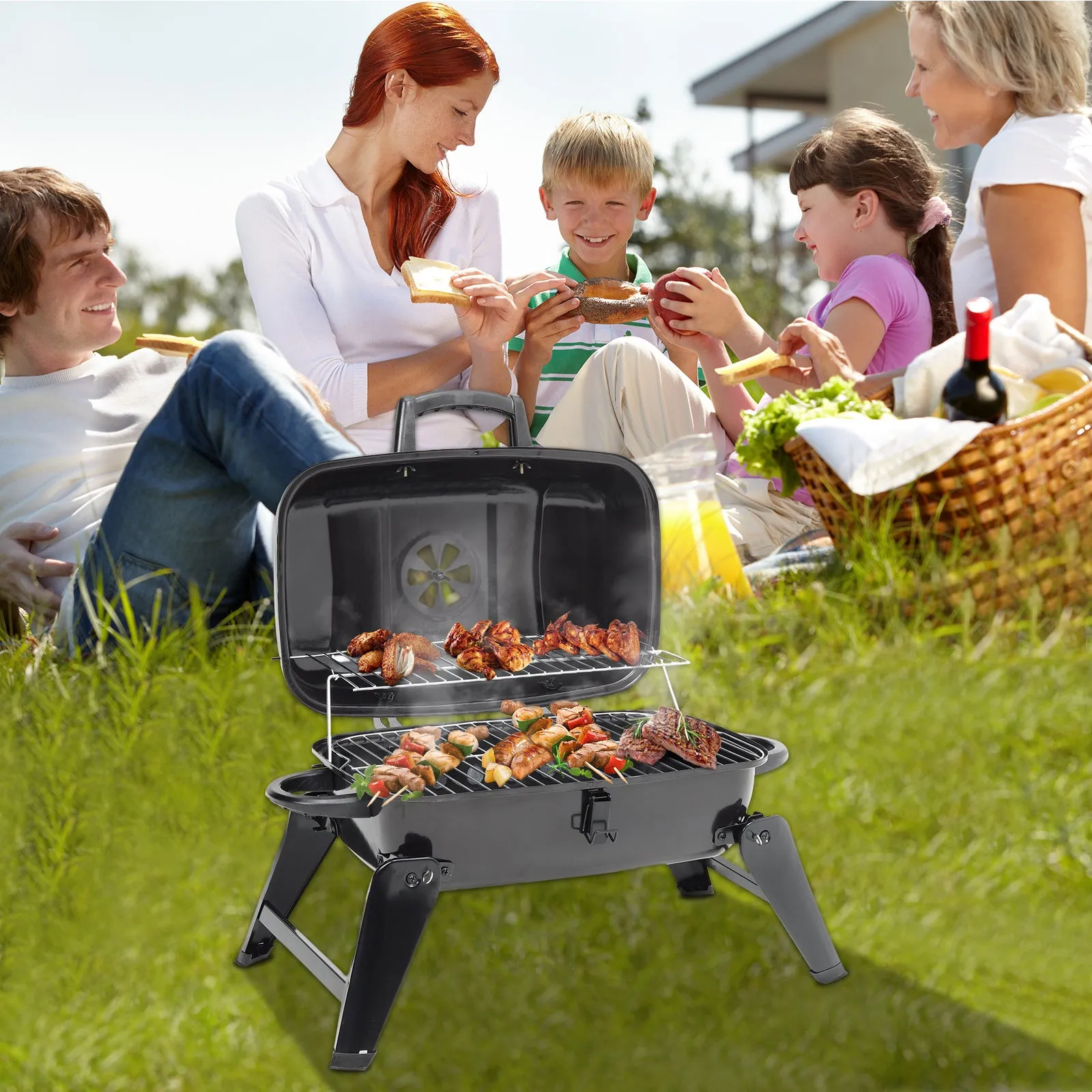 Portable Charcoal Grill BBQ for Outdoor Patio