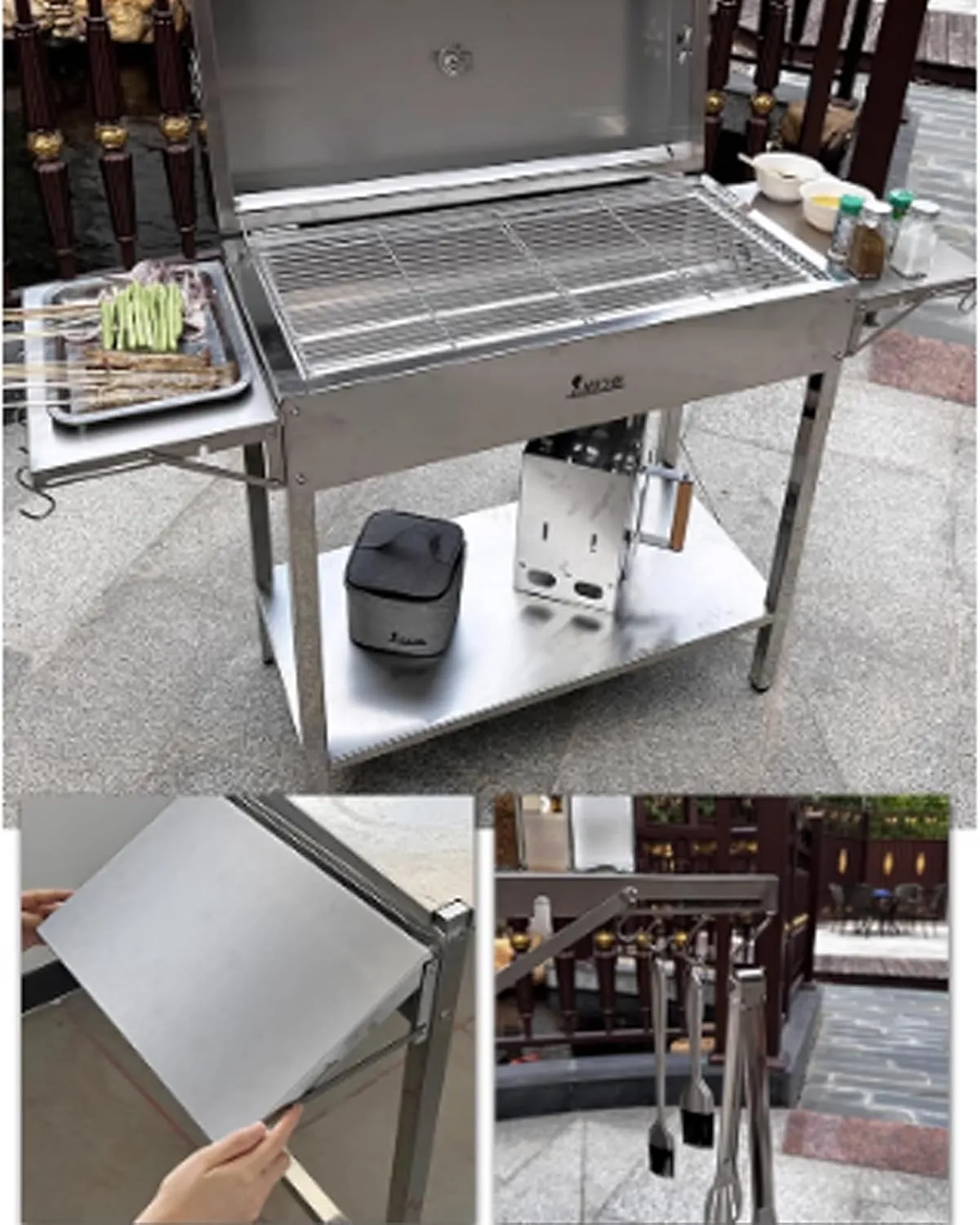 Portable Charcoal Grill BBQ Grill Portable, Quick-Assembly Design for Camping, Tailgating, Picnics & Outdoor Cooking Camping f