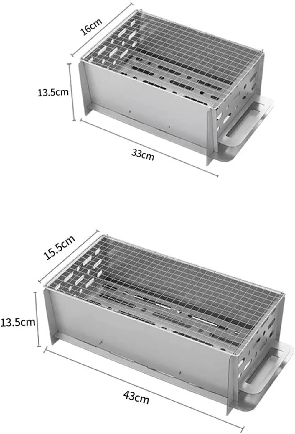 Portable Charcoal Grill, Foldable Stainless Steel Barbecue for Outside Camping Picnic Party Backyard BBQ Hiking