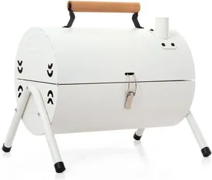 Portable Charcoal Grill Small Cylindl for Outdoor Cooking Camping, Picnic, Garden, Travel Suitable 2-4 People 38 * 25 cm