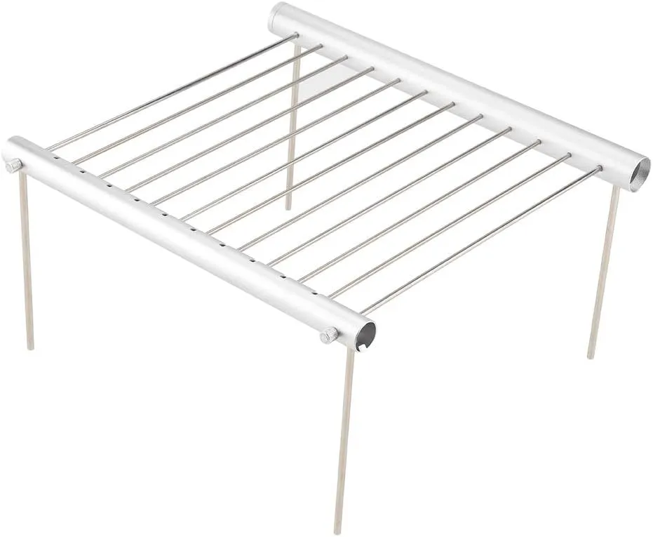 Portable Compact Camping Grill Stainless Steel Folding BBQ Tube for Outdoor Backpackers