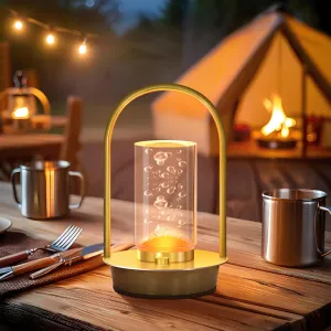 Portable Cordless Table Lamp, 3 Colors Dimmable Touch Lamps for Nightstand Rechargeable Battery Powered Metal Small Desk Lamp Lantern Lamps Outdoor Lamp for Patio Bedroom Restaurant Bar Camping