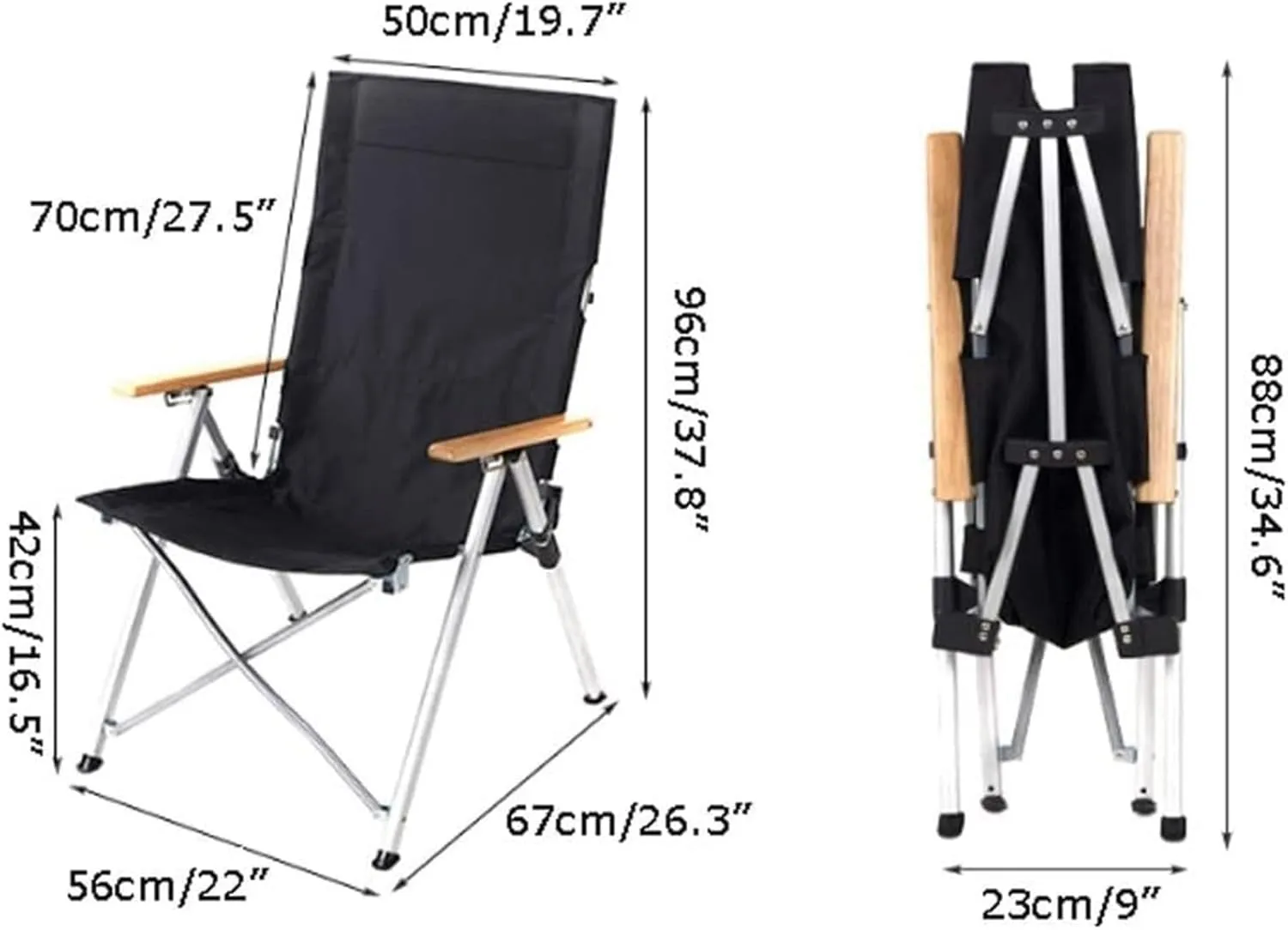 Portable Folding Chair Adjustable Camping Chair Portable Folding Recliner Beach Chair Self-Driving Fishing Sports Chair Adjustable Folding Chair(A)