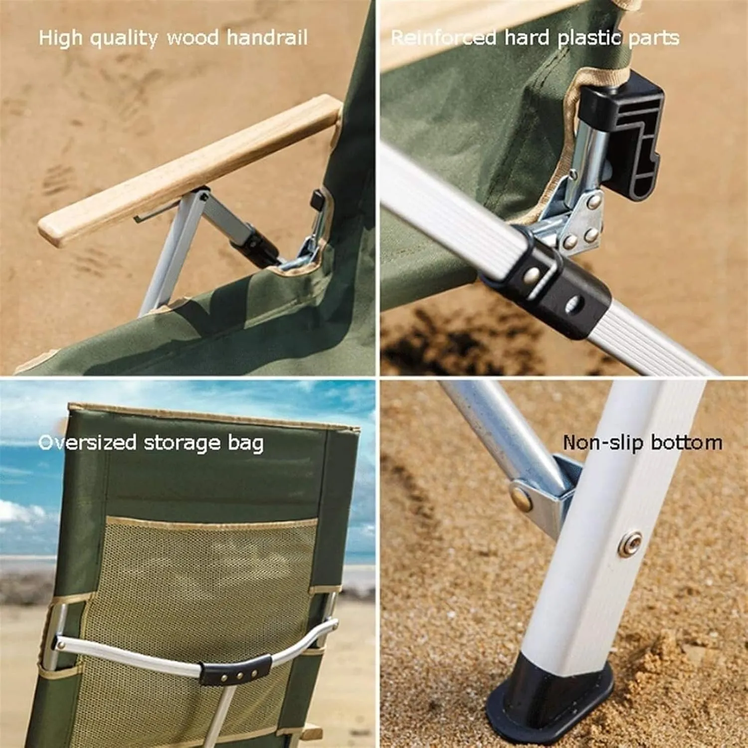 Portable Folding Chair Adjustable Camping Chair Portable Folding Recliner Beach Chair Self-Driving Fishing Sports Chair Adjustable Folding Chair(A)