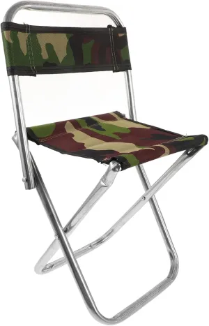 Portable Folding Chair for Outdoor Fishing Large Camouflage Camping Seat Lightweight and Compact Design for Garden Beach and Travel Use
