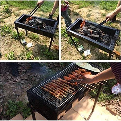 Portable Folding Charcoal BBQ Grill and Tandoor with Stand - Briefcase Style Barbecue Toaster