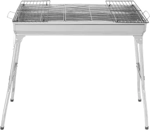 Portable Folding Charcoal Grill, Stainless Steel Outdoor BBQ for Camping, portable charcoal grill portable grill charcoal Picnics, Backyard Barbecues, Easy Setup, Storage, Sturdy & Compact for Travel